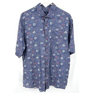 Johnnie-O Winslow Top Shelf Floral Aquarium Coral Reef Print Button‎ Up Shirt XL